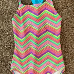 Girl’s colorful swimsuit